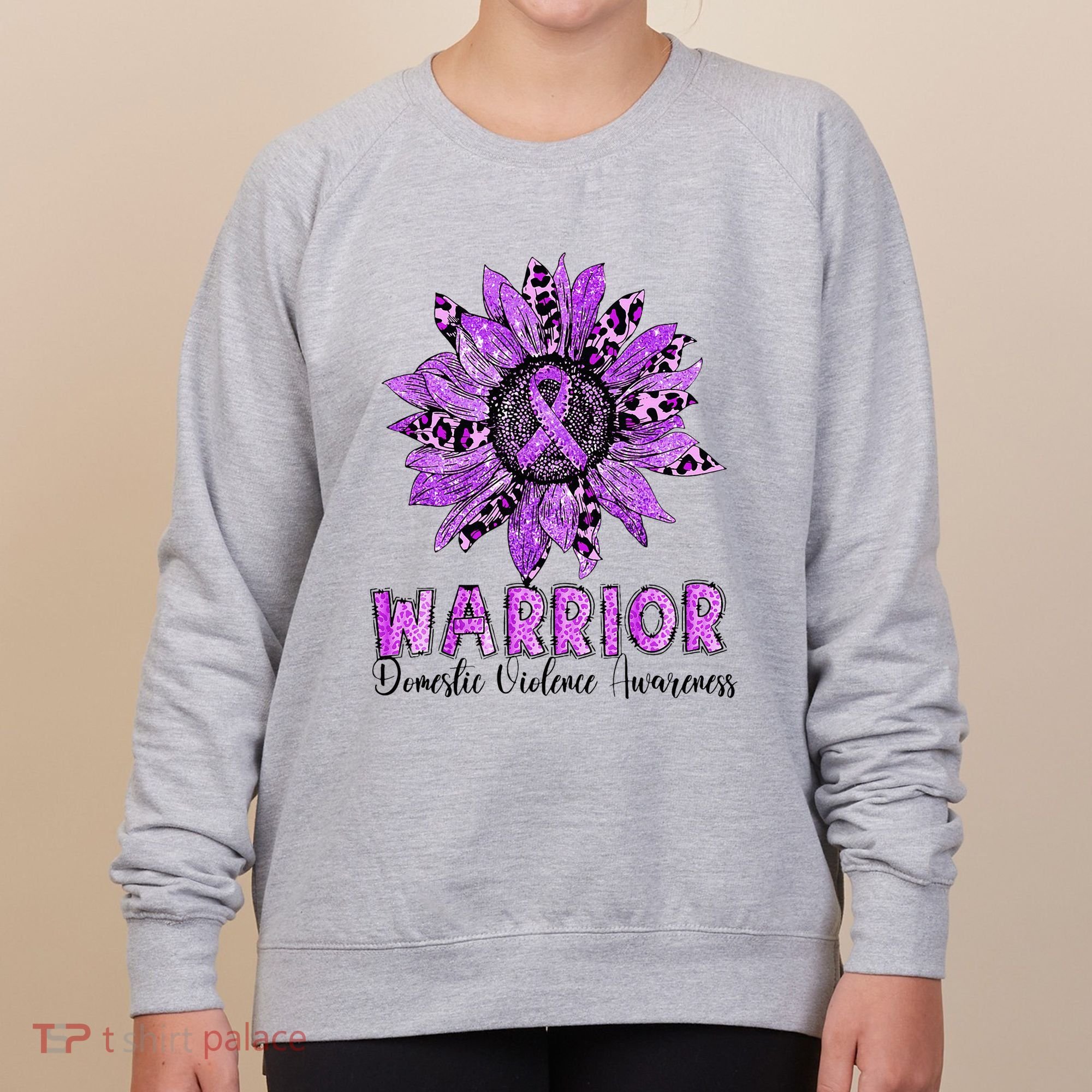Warrior Survivor Support Domestic Violence Awareness Women's Sweatshirt