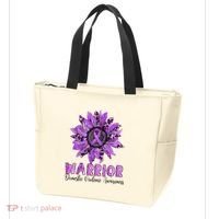 Warrior Survivor Support Domestic Violence Awareness Tote Bag thumb 3