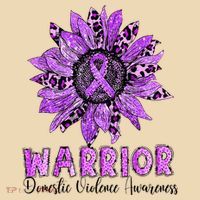 Warrior Survivor Support Domestic Violence Awareness Tote Bag thumb 4