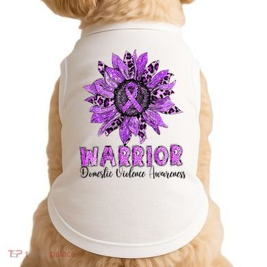 Warrior Survivor Support Domestic Violence Awareness Doggie Tank