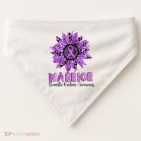 Warrior Survivor Support Domestic Violence Awareness USA-Made Doggie Bandana thumb 0