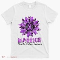 Warrior Survivor Support Domestic Violence Awareness T-Shirt thumb 0
