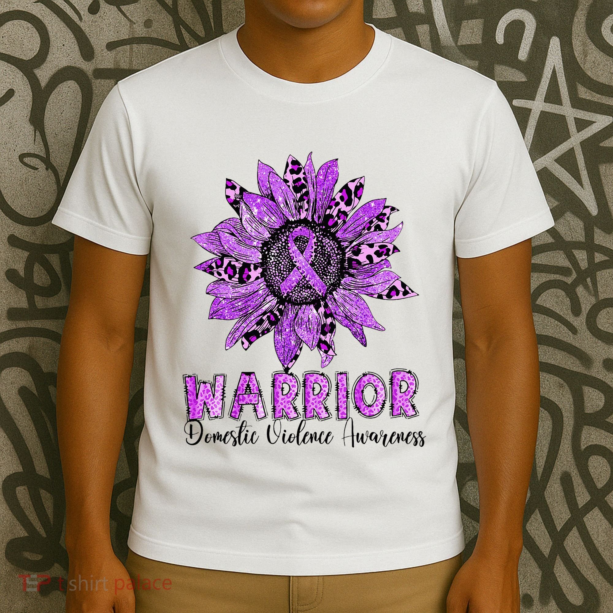 Warrior Survivor Support Domestic Violence Awareness T-Shirt