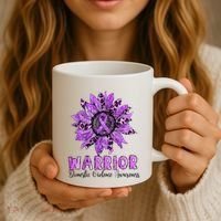 Warrior Survivor Support Domestic Violence Awareness Coffee Mug thumb 3