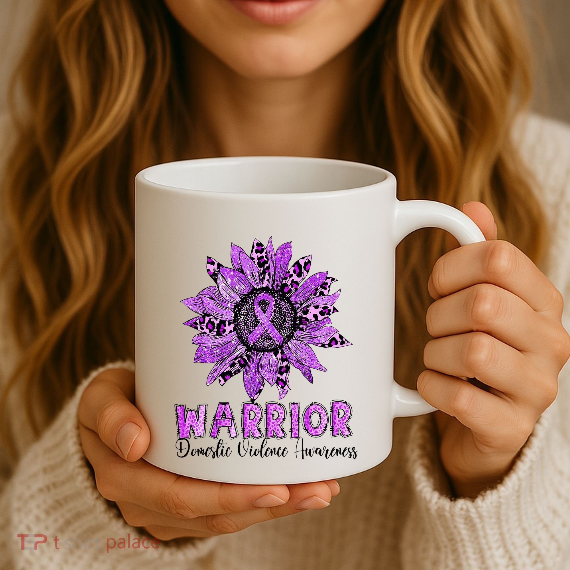 Warrior Survivor Support Domestic Violence Awareness Coffee Mug