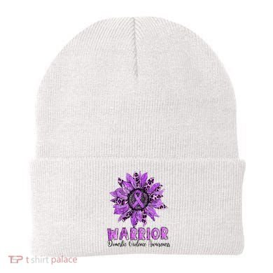 Warrior Survivor Support Domestic Violence Awareness Beanie