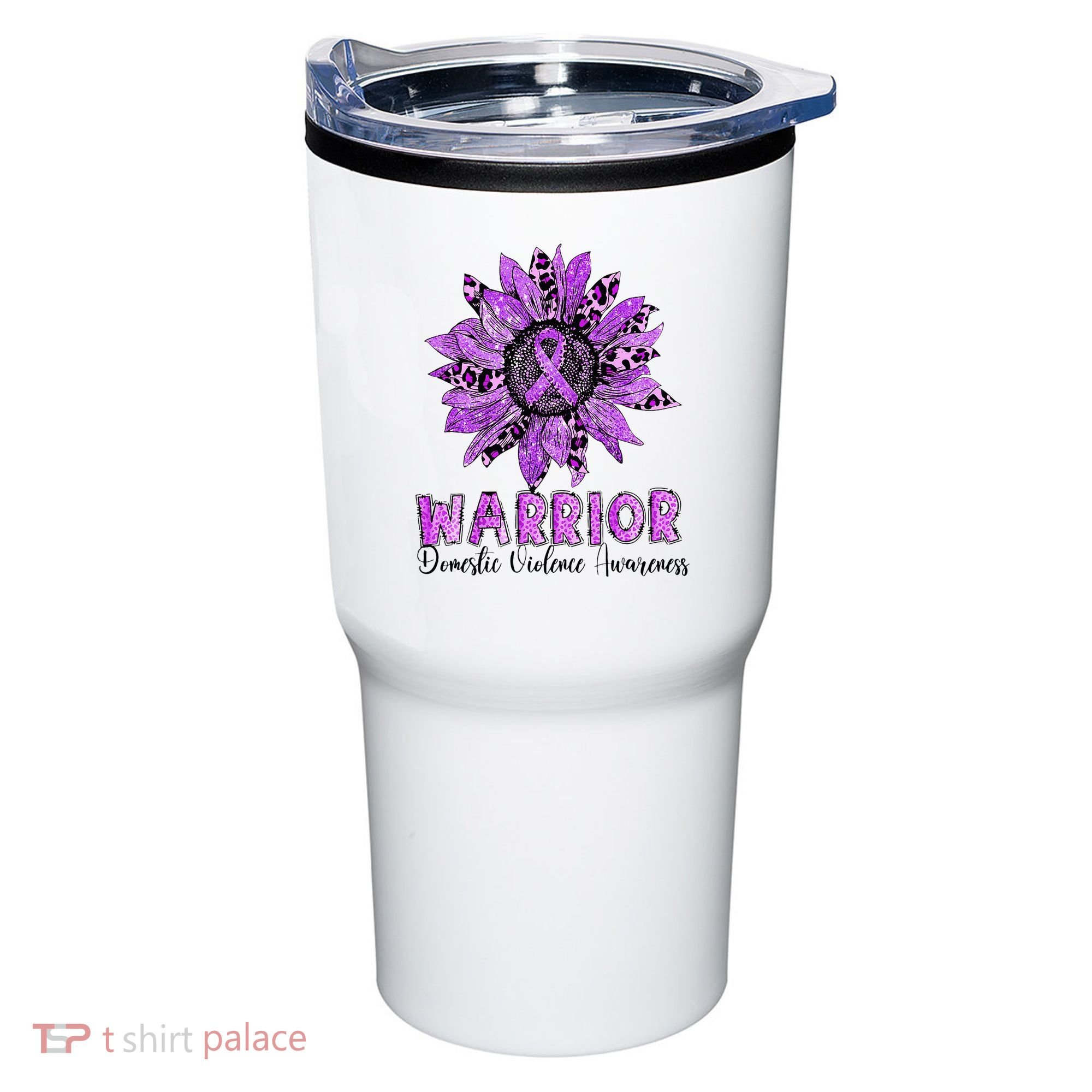 Warrior Survivor Support Domestic Violence Awareness Tumbler