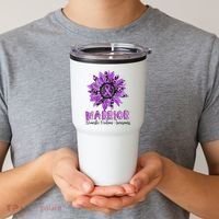 Warrior Survivor Support Domestic Violence Awareness Tumbler thumb 2