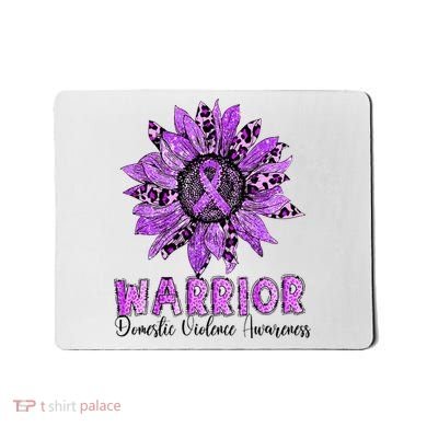 Warrior Survivor Support Domestic Violence Awareness Mousepad