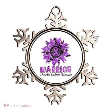 Warrior Survivor Support Domestic Violence Awareness Ornament