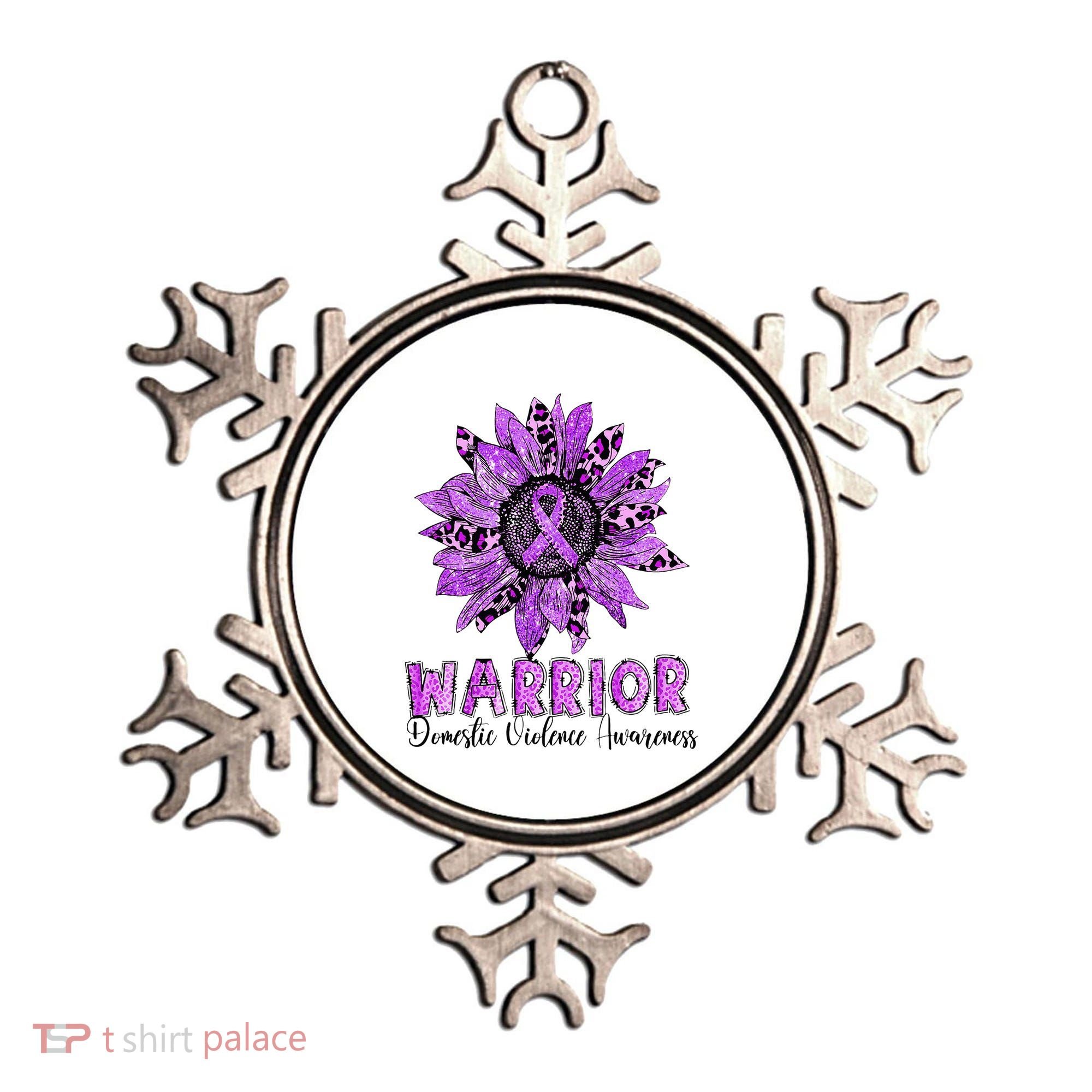 Warrior Survivor Support Domestic Violence Awareness Ornament