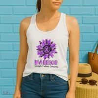 Warrior Survivor Support Domestic Violence Awareness Women's Tank Top thumb 2