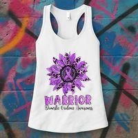 Warrior Survivor Support Domestic Violence Awareness Women's Tank Top thumb 3