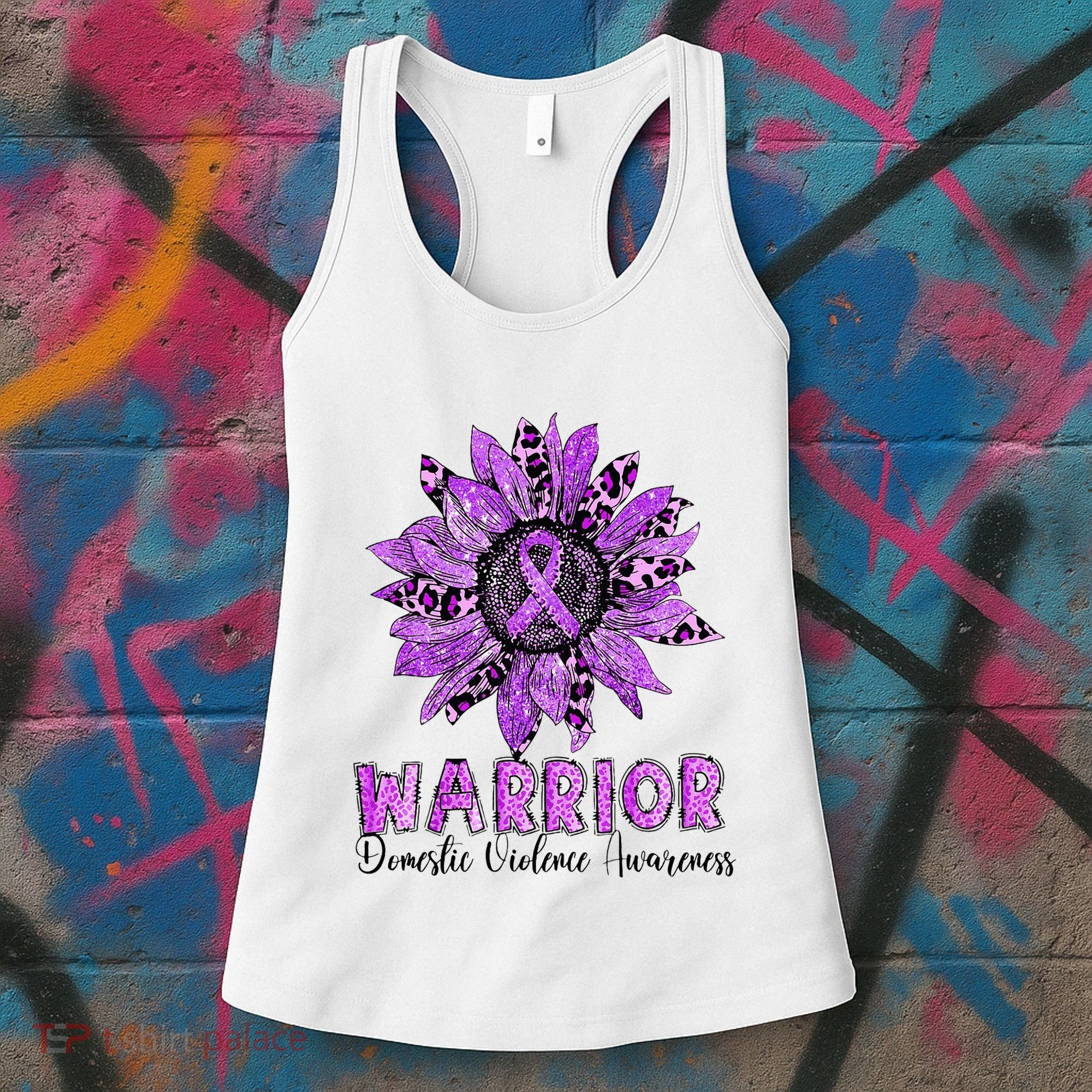 Warrior Survivor Support Domestic Violence Awareness Women's Tank Top