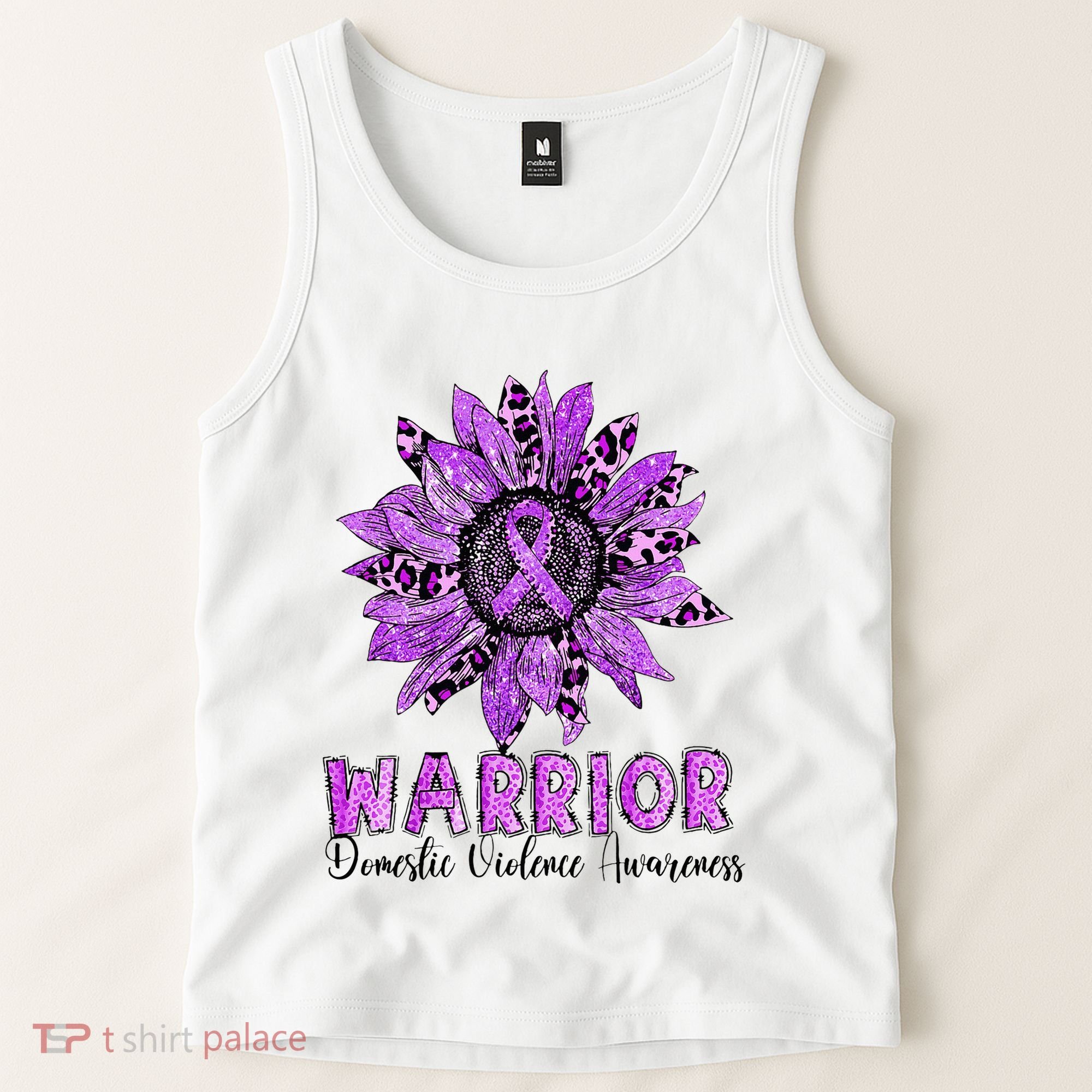 Warrior Survivor Support Domestic Violence Awareness Tank Top