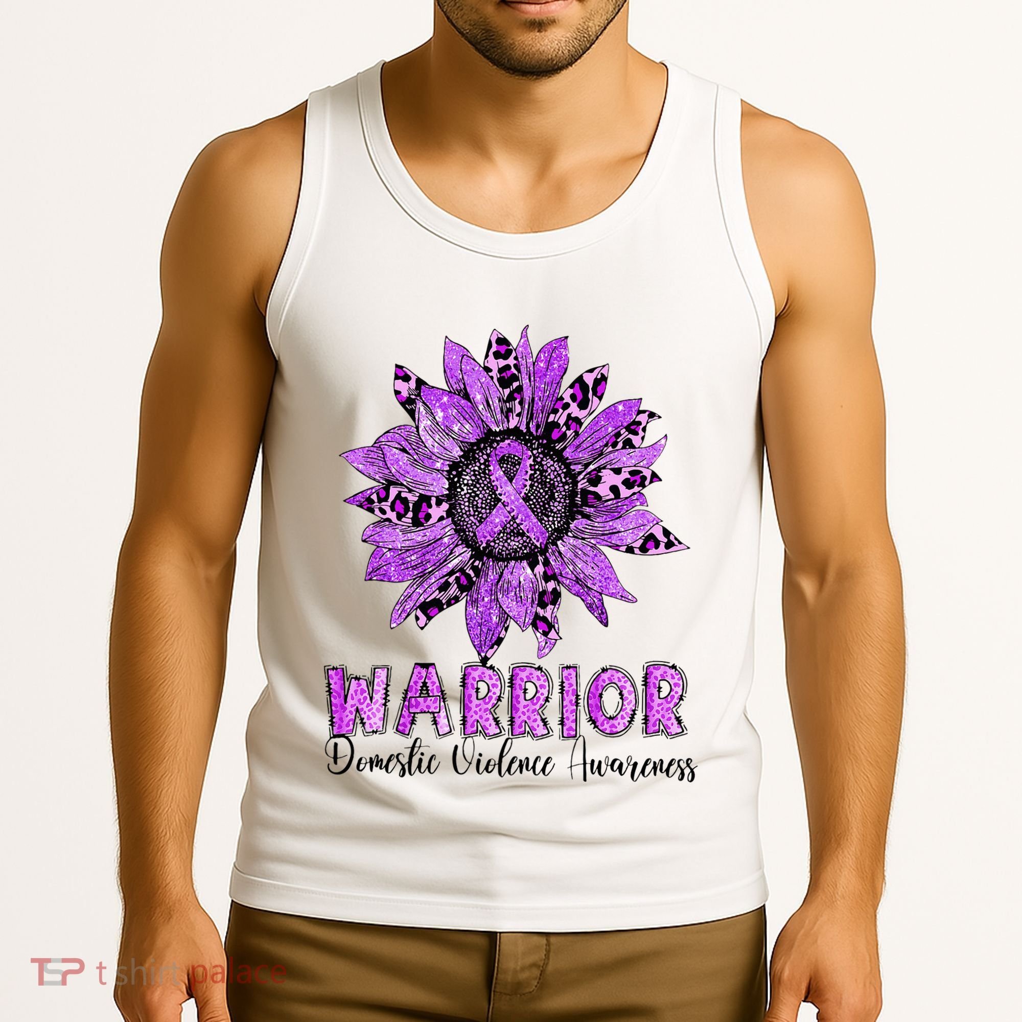 Warrior Survivor Support Domestic Violence Awareness Tank Top