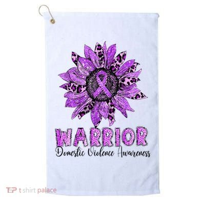 Warrior Survivor Support Domestic Violence Awareness Golf Towel