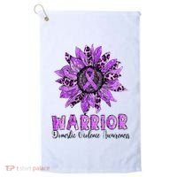Warrior Survivor Support Domestic Violence Awareness Golf Towel thumb 0