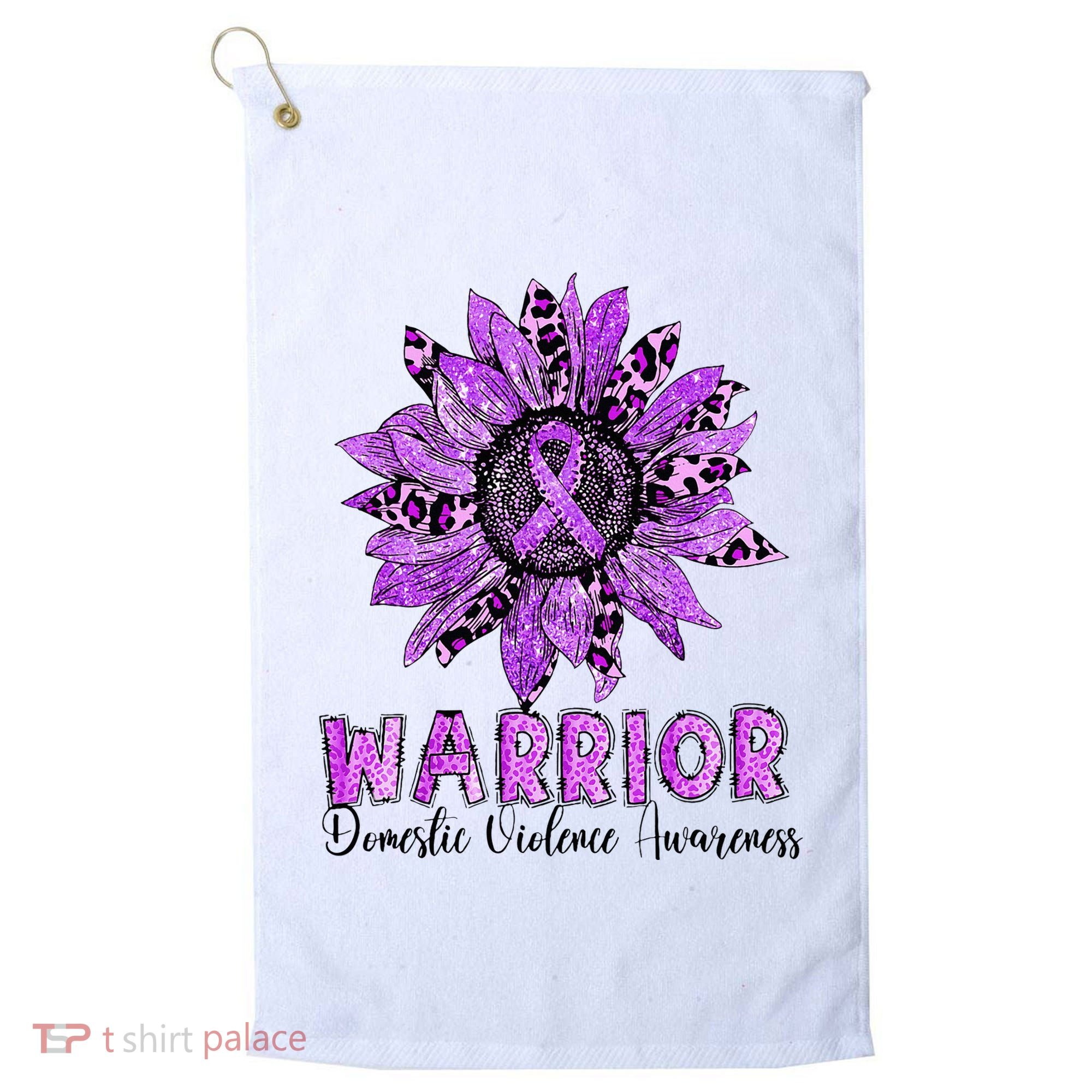 Warrior Survivor Support Domestic Violence Awareness Golf Towel