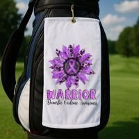 Warrior Survivor Support Domestic Violence Awareness Golf Towel thumb 2