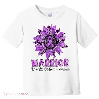 Warrior Survivor Support Domestic Violence Awareness Toddler T-Shirt