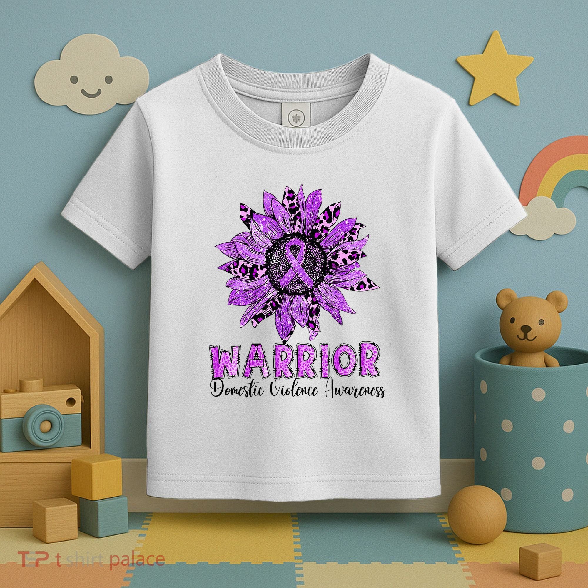 Warrior Survivor Support Domestic Violence Awareness Toddler T-Shirt