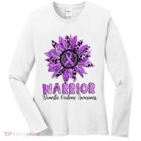 Warrior Survivor Support Domestic Violence Awareness Women's Long Sleeve Shirt thumb 0