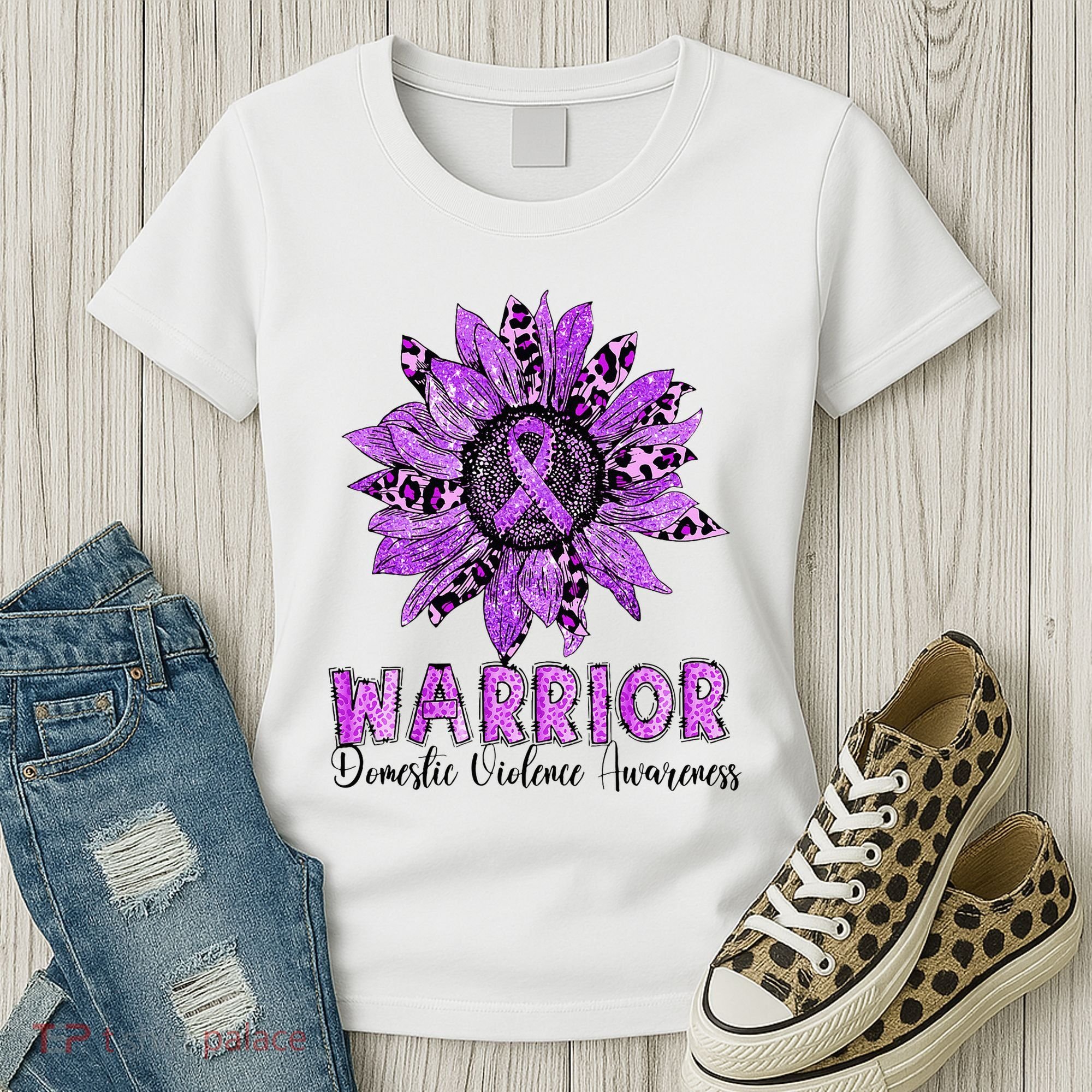 Warrior Survivor Support Domestic Violence Awareness Women's T-Shirt