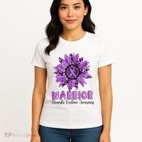 Warrior Survivor Support Domestic Violence Awareness Women's T-Shirt thumb 4