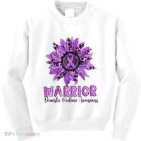 Warrior Survivor Support Domestic Violence Awareness Kids Sweatshirt thumb 0
