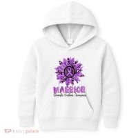 Warrior Survivor Support Domestic Violence Awareness Kids Hoodie thumb 0
