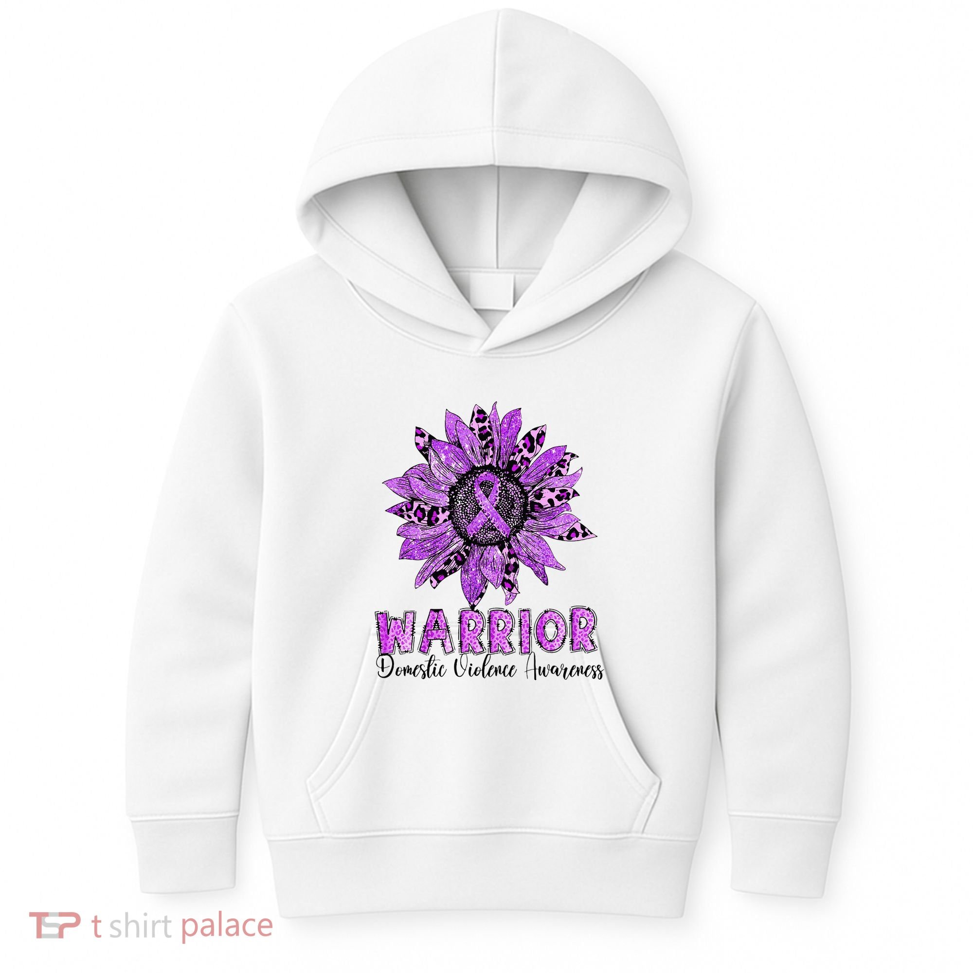 Warrior Survivor Support Domestic Violence Awareness Kids Hoodie