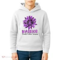 Warrior Survivor Support Domestic Violence Awareness Kids Hoodie thumb 4