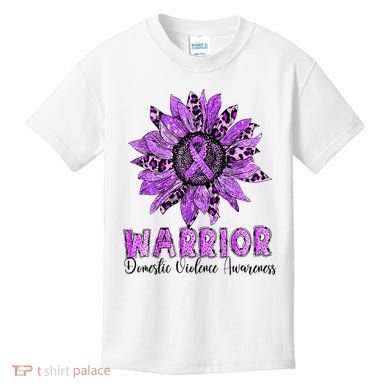 Warrior Survivor Support Domestic Violence Awareness Kids T-Shirt