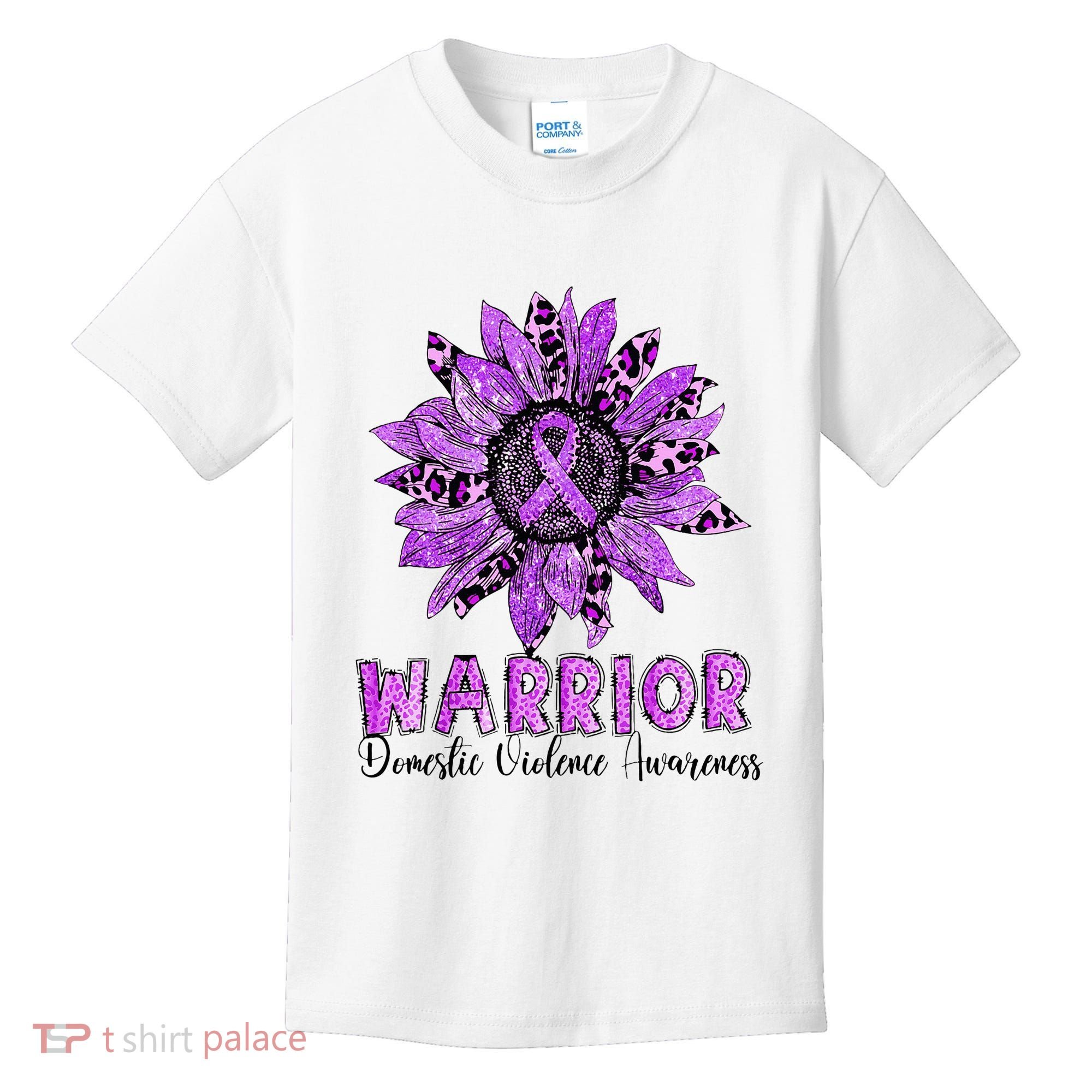 Warrior Survivor Support Domestic Violence Awareness Kids T-Shirt