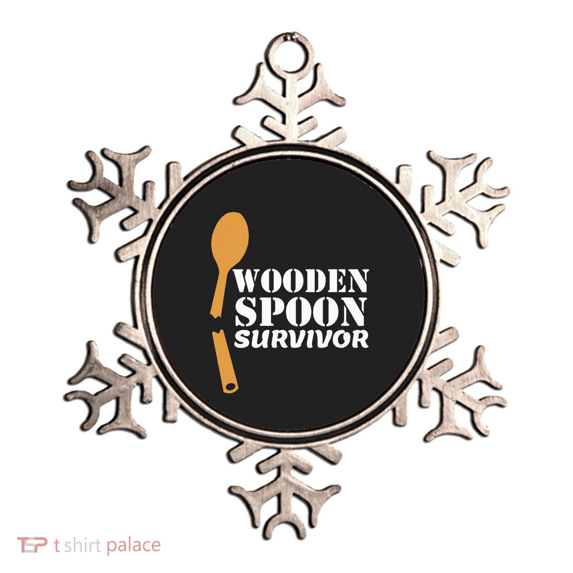 Wooden Spoon Survivor Italian Filipino Pride Ornament