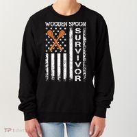 Wooden Spoon Survivor Humor Expression Funny Us Flag Women's Sweatshirt thumb 0