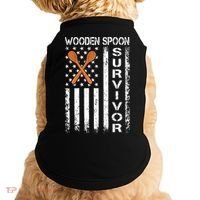 Wooden Spoon Survivor Humor Expression Funny Us Flag Doggie Tank thumb 0