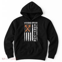 Wooden Spoon Survivor Humor Expression Funny Us Flag Hoodie thumb 0