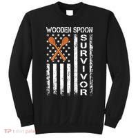 Wooden Spoon Survivor Humor Expression Funny Us Flag Sweatshirt thumb 0