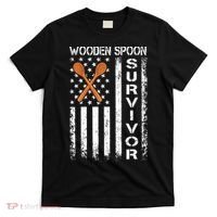 Wooden Spoon Survivor Humor Expression Funny Us Flag T-Shirt thumb 0