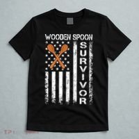 Wooden Spoon Survivor Humor Expression Funny Us Flag T-Shirt thumb 5