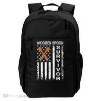 Wooden Spoon Survivor Humor Expression Funny Us Flag Backpack thumb 0