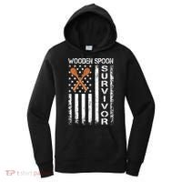 Wooden Spoon Survivor Humor Expression Funny Us Flag Women's Hoodie thumb 0