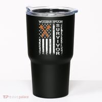 Wooden Spoon Survivor Humor Expression Funny Us Flag Tumbler thumb 0