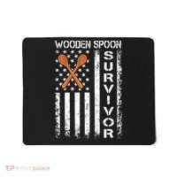 Wooden Spoon Survivor Humor Expression Funny Us Flag Mousepad thumb 0