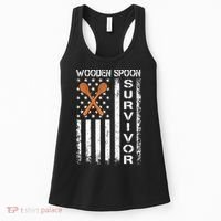 Wooden Spoon Survivor Humor Expression Funny Us Flag Women's Tank Top thumb 0