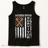 Wooden Spoon Survivor Humor Expression Funny Us Flag Tank Top thumb 2