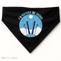 Winter Sport Skiing Lover Ski Instructor Funny Skier Ski Gift USA-Made Doggie Bandana thumb 0