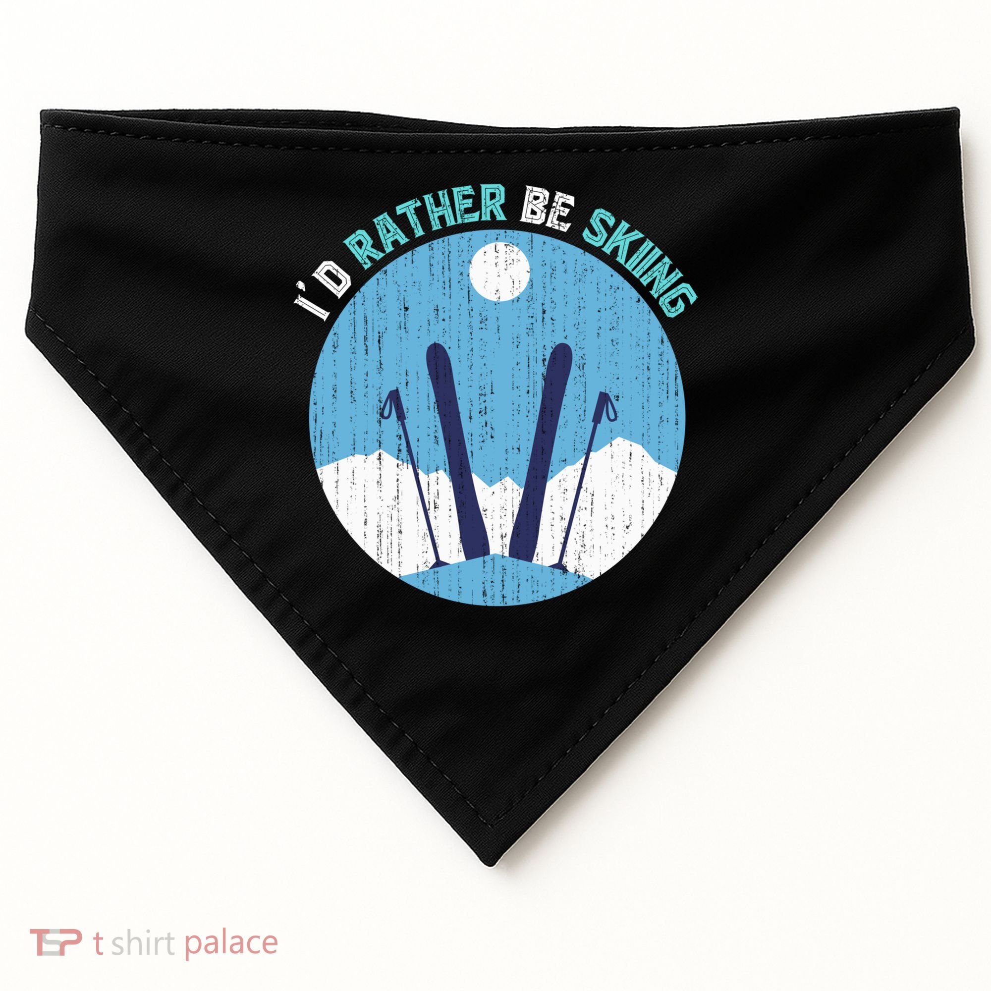 Winter Sport Skiing Lover Ski Instructor Funny Skier Ski Gift USA-Made Doggie Bandana